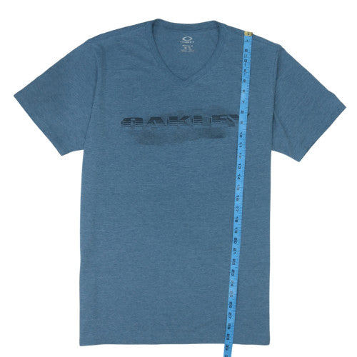 Oakley Men’s Blue V-Neck Regular Fit Graphic T-Shirt XL