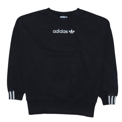 Adidas Womens Black Crew Neck Pullover Sweatshirt Size 20