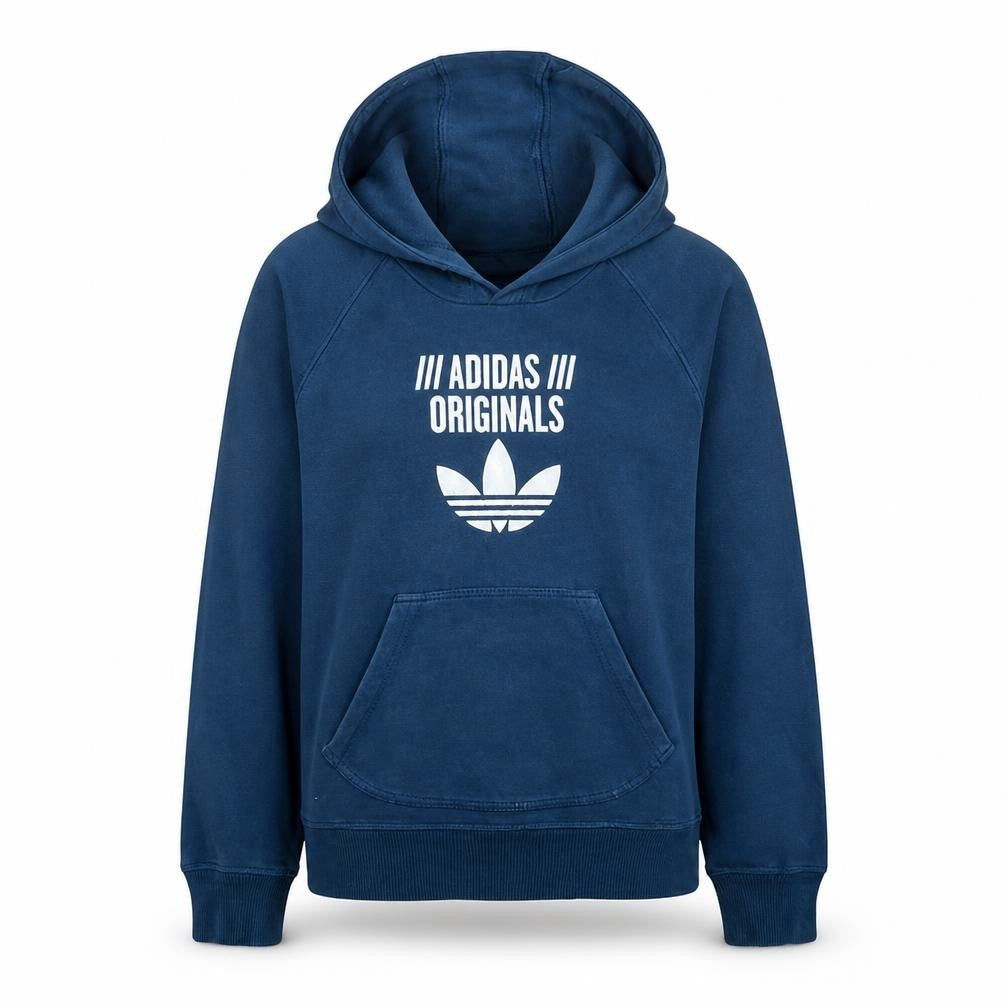 Adidas Originals Blue Women's Pullover Hoodie Size 10 Cotton Blend