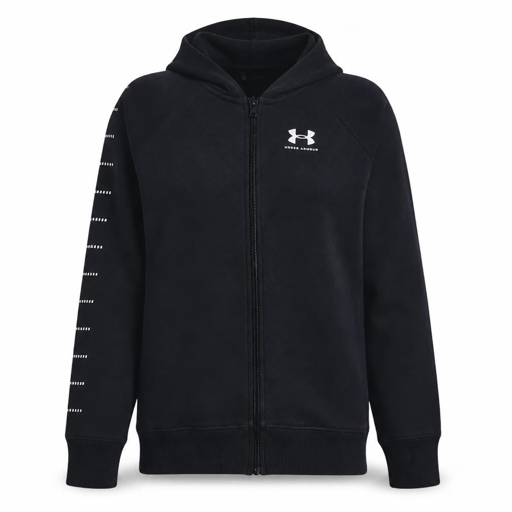 Under Armour Womens Black Full Zip Hoodie Small Loose Fit Sportswear