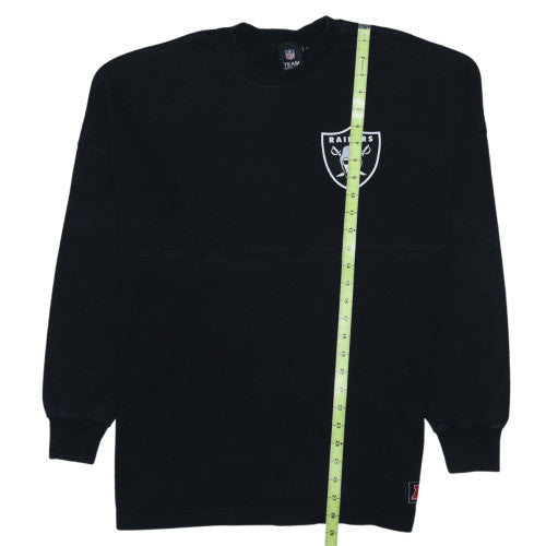 NFL Team Apparel Women’s Black Raiders Sweatshirt Size S Cotton Pullover