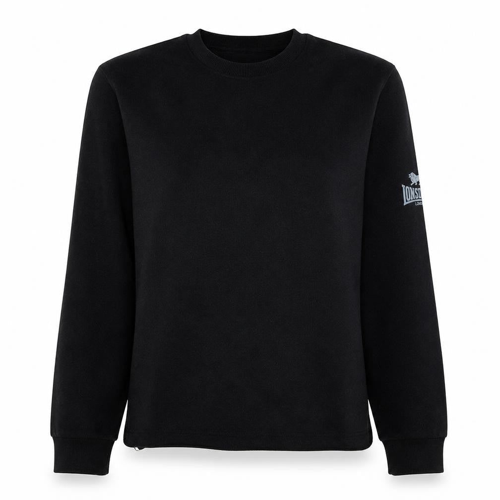 Lonsdale Women’s Black Pullover Sweatshirt Size L Classic Fit