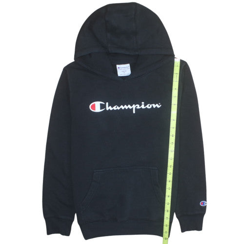 Champion Boys Black Pullover Hoodie Junior 12 Cotton Blend Casual
