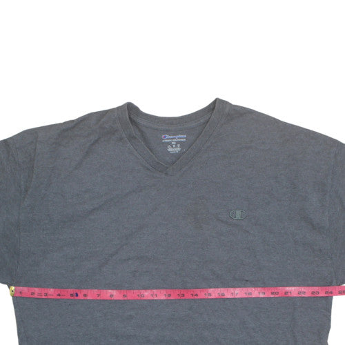 Champion Men's Grey 2XL V-Neck Short Sleeve T-Shirt
