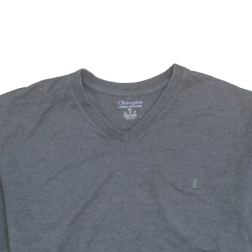 Champion Men's Grey 2XL V-Neck Short Sleeve T-Shirt