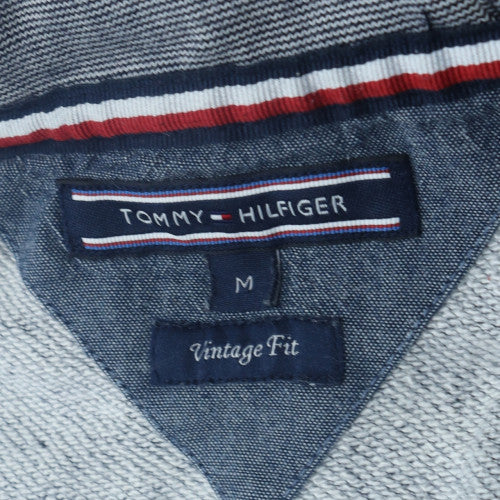 Tommy Hilfiger Womens Blue Full Zip Hoodie M Vintage Fit