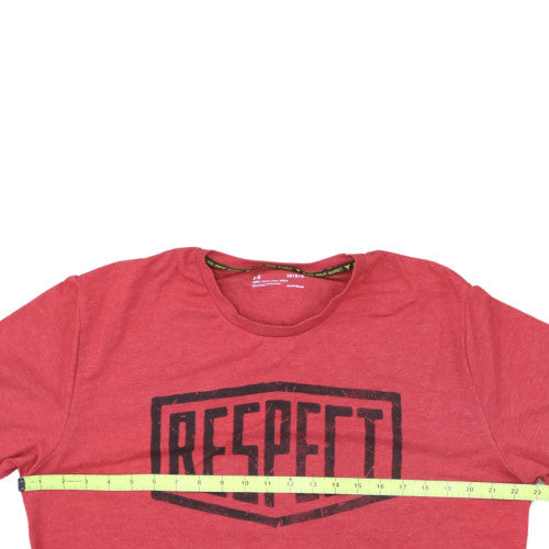 Under Armour Men’s Red 'Respect' HeatGear T-Shirt Size L