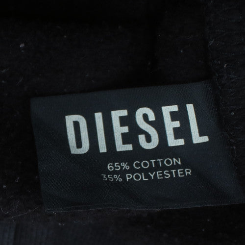 Diesel Mens Black Medium Crew Neck Pullover Sweatshirt