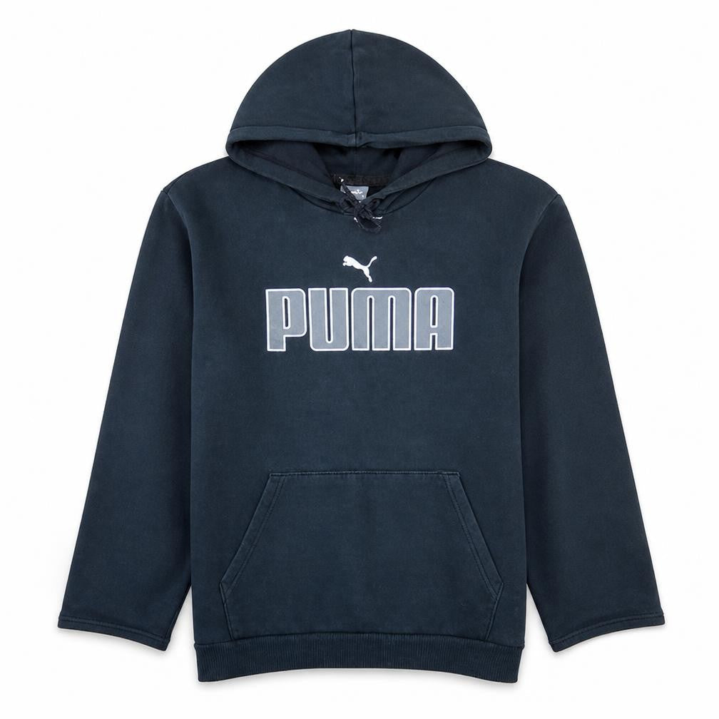 Puma Men's Black XL Pullover Hoodie Fleece Logo Sweatshirt