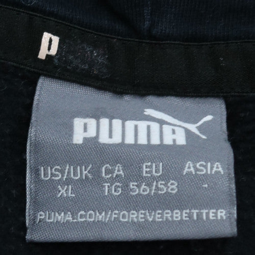 Puma Men's Black XL Pullover Hoodie Fleece Logo Sweatshirt