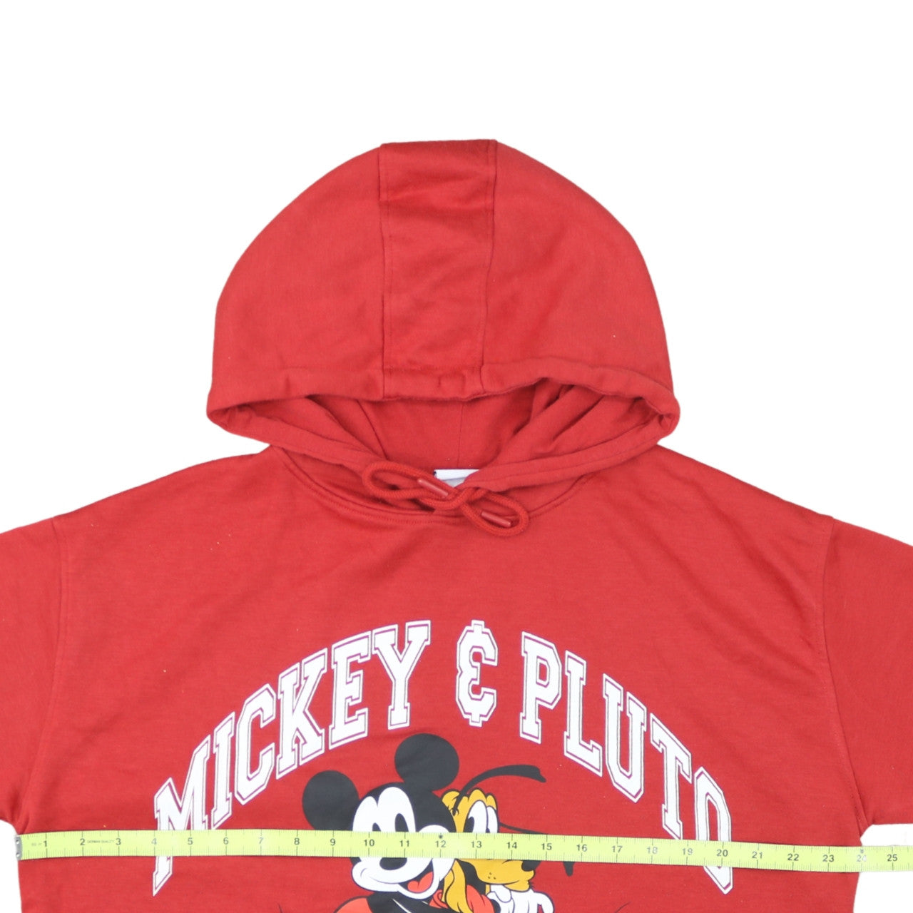 Disney Primark Women Red Mickey & Pluto Pullover Hoodie L
