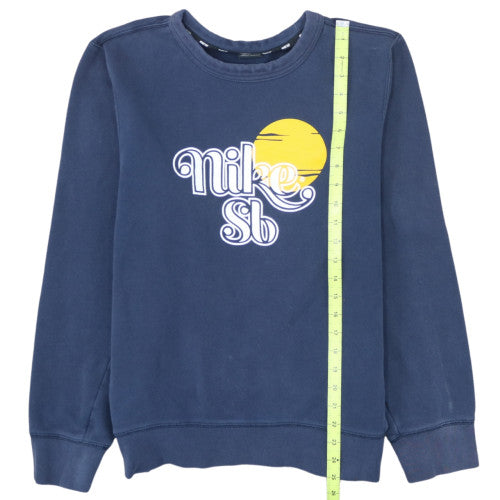 Nike SB Men's Blue Crew Neck Graphic Print Sweatshirt M