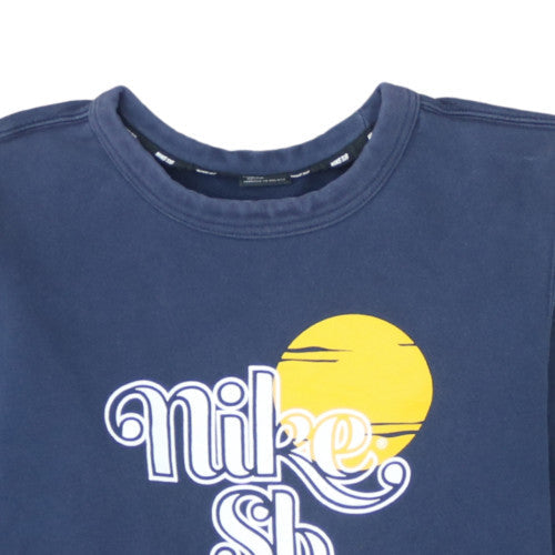 Nike SB Men's Blue Crew Neck Graphic Print Sweatshirt M