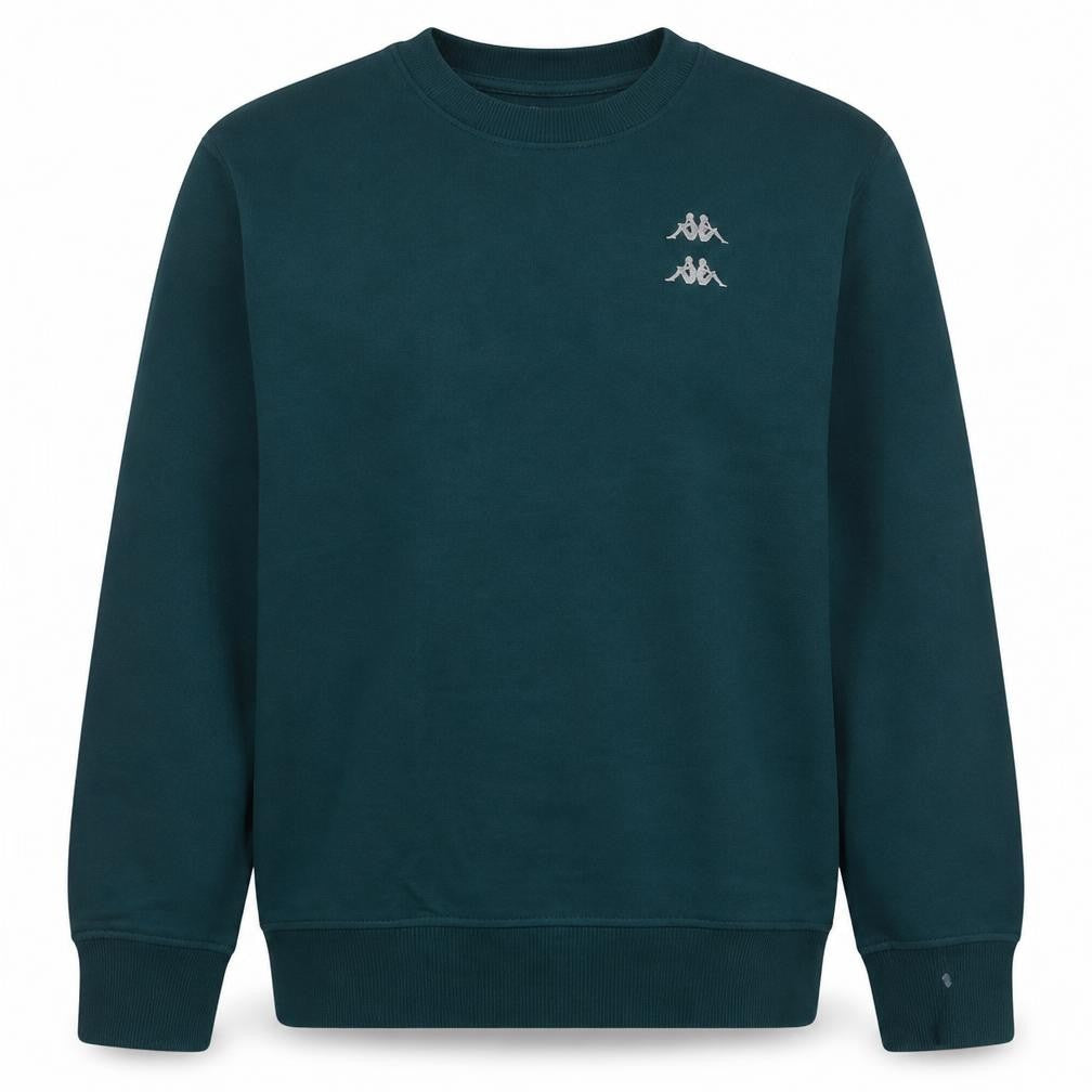 Kappa Men's Green Crew Neck Sweatshirt Medium Pullover Logo Sportswear