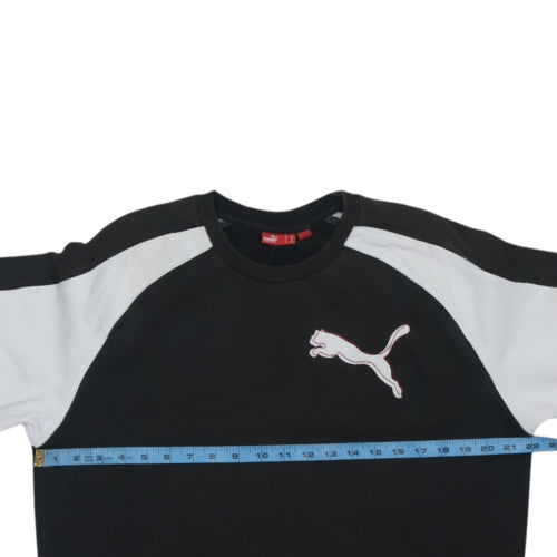 Puma Men's Black 2XL Crew Neck Pullover Sweatshirt with Logo