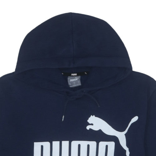 Puma Men's Blue XL Pullover Hoodie Fleece Sports Sweatshirt
