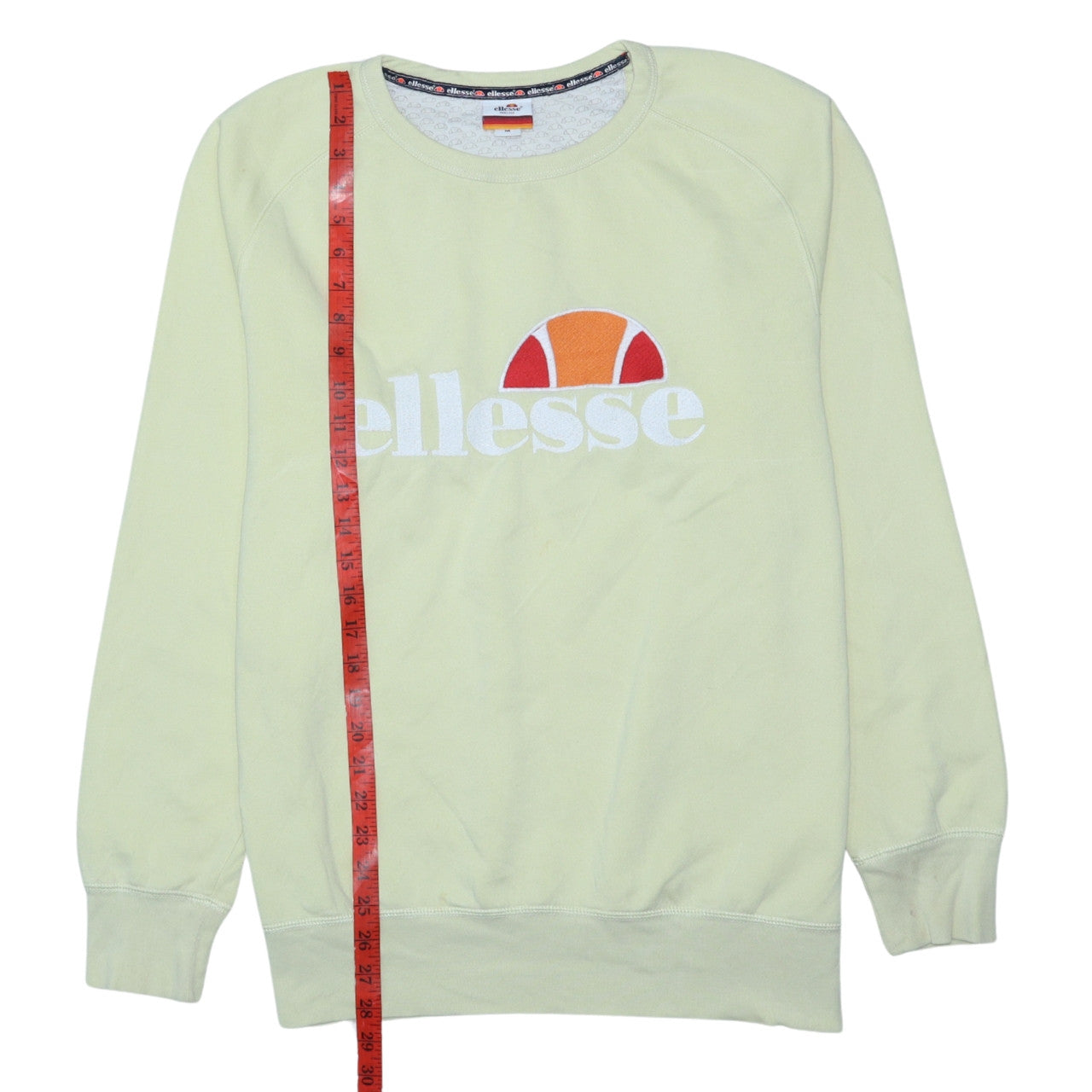 Ellesse Men's Beige Pullover Sweatshirt M Embroidered Logo