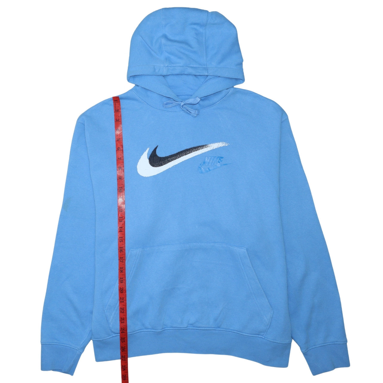 Nike Womens Blue XL Pullover Hoodie with Logo Print