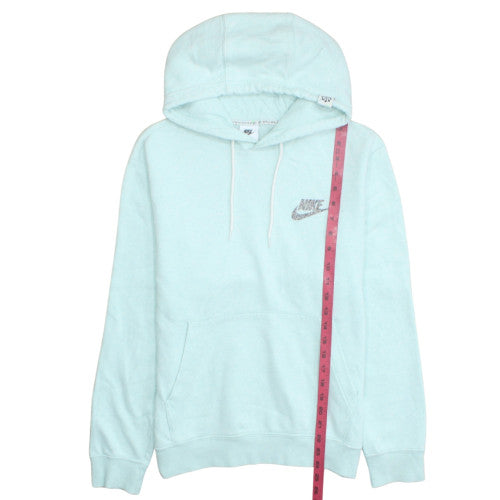 Nike Womens Blue Pullover Hoodie Small - Cotton Blend Sweatshirt