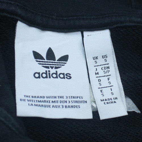 adidas Men's Black Pullover Hoodie S Sports Graphic Fleece Sweatshirt