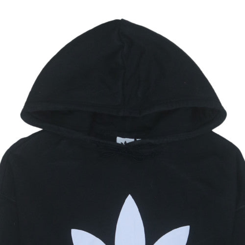 Adidas Womens Black Pullover Hoodie Size 14 Hooded Sweatshirt