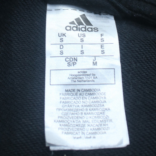 Adidas Men's Black Full Zip Hoodie Small Hooded Sweatshirt