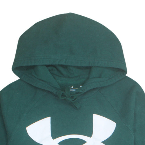 Under Armour Men's Green Pullover Hoodie M Logo Sports Fleece