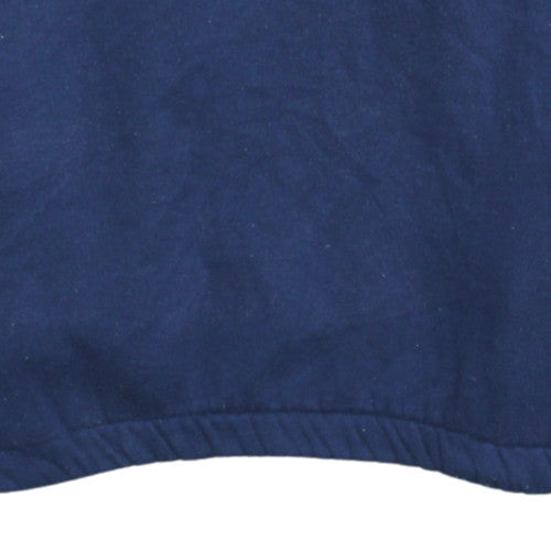 Puma Men's Blue Henley Hoodie L Vintage Fleece Sportswear