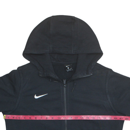 Nike Women's Black Full Zip Hoodie Medium Cotton Blend