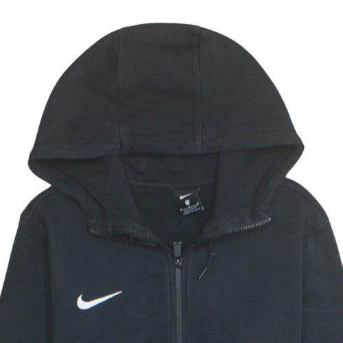 Nike Women's Black Full Zip Hoodie Medium Cotton Blend