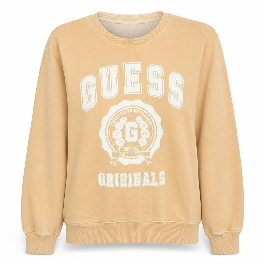 Guess Originals Womens Beige Crew Neck Pullover Sweatshirt XL