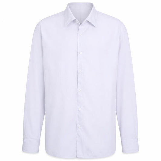 Hugo Boss Men's White Regular Fit Long Sleeve Button-Up Shirt Size 17