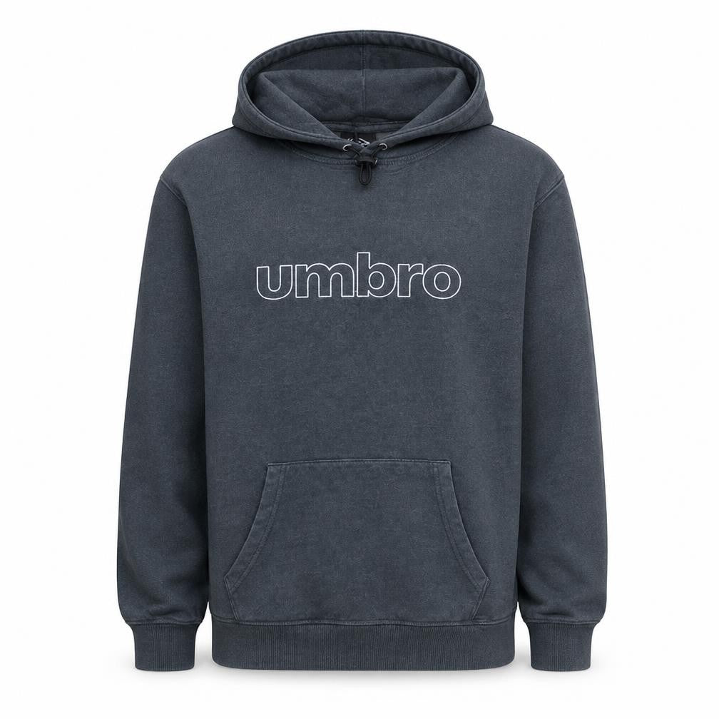 Umbro Men’s Grey Pullover Hoodie L Fleece Sportswear