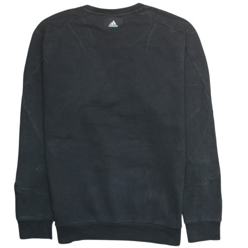 Adidas Men's Black Crew Neck Pullover Sweatshirt L Sports Fleece