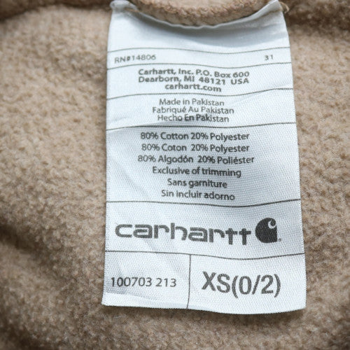 Carhartt Womens Beige Pullover Sweatshirt XS Cotton Blend Casual