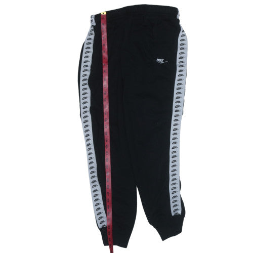 Nike Men's Black Jogger Sweatpants M Elastic Waist Logo Tape