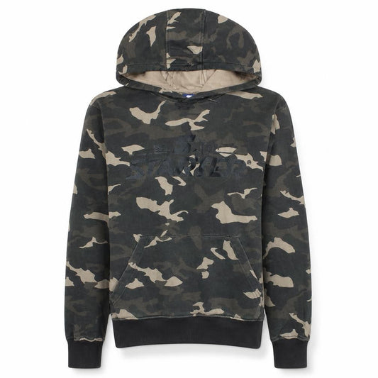Starter Men's Green Camouflage Pullover Hoodie Medium Fleece