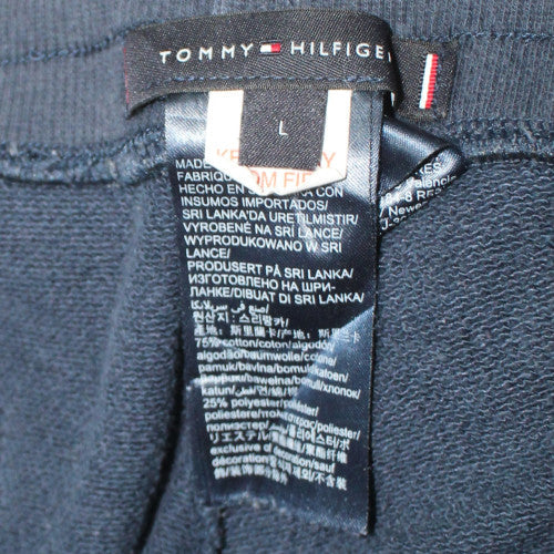Tommy Hilfiger Men's Blue Jogger Sweatpants L Logo Tape Casual