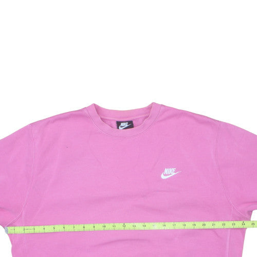 Nike Women's Pink Crew Neck Pullover Sweatshirt Size M
