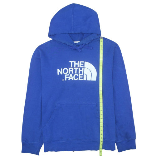 The North Face Men Blue Pullover Hoodie Large Cotton Blend Casual