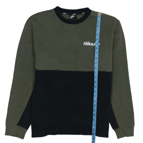 Nike Air Men's Green Black Crew Neck Sweatshirt XL Regular Fit