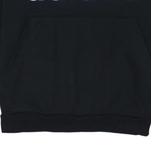 Adidas Men’s Black Pullover Hoodie L Logo Fleece Sweatshirt