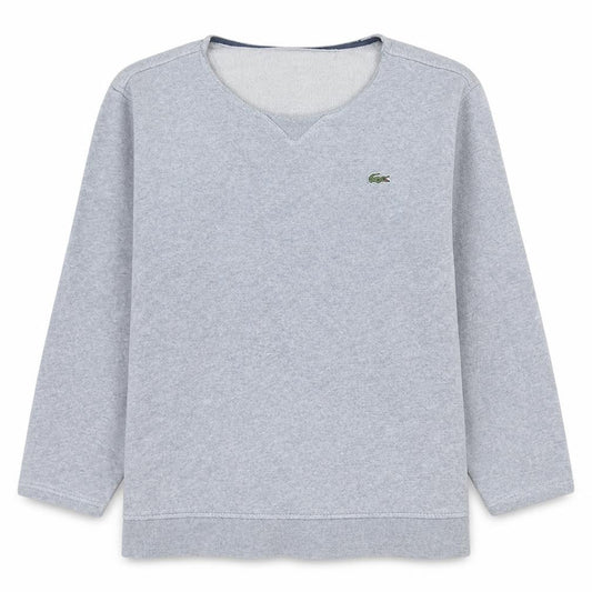 Lacoste Sport Womens Grey Pullover Sweatshirt Size M Cotton Blend Logo Classic Fit
