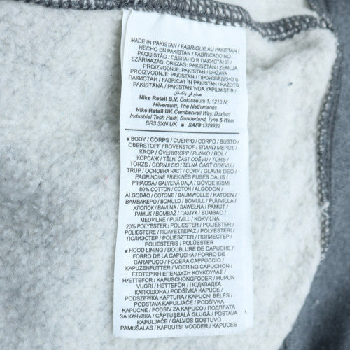 Nike Men's Grey Full Zip Hoodie L Fleece Sports Sweatshirt