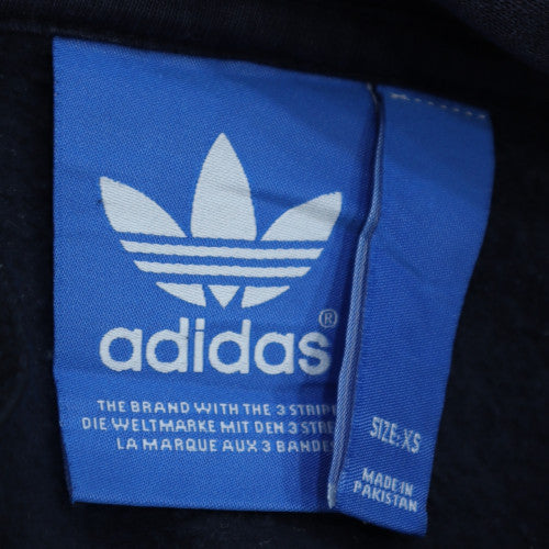 Adidas Mens Blue XS Pullover Hoodie with Trefoil Logo