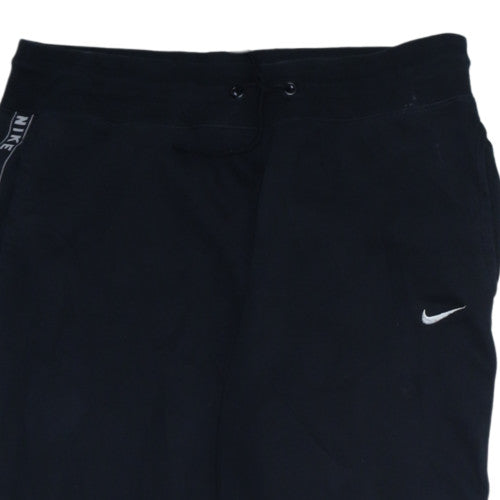 Nike Women's Black Jogger Trousers S Cotton Blend Logo Sportswear