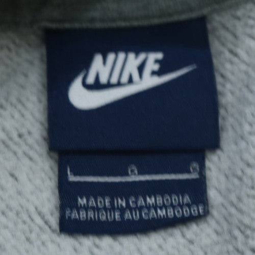 Nike Men's Grey Pullover Hoodie L Regular Fit Fleece Sportswear