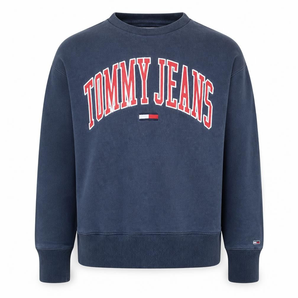Tommy Jeans Men's Blue L Pullover Sweatshirt Crew Neck Logo