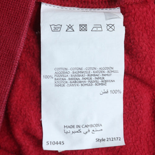 Champion Men's Red Pullover Hoodie Medium Logo Fleece Sweatshirt