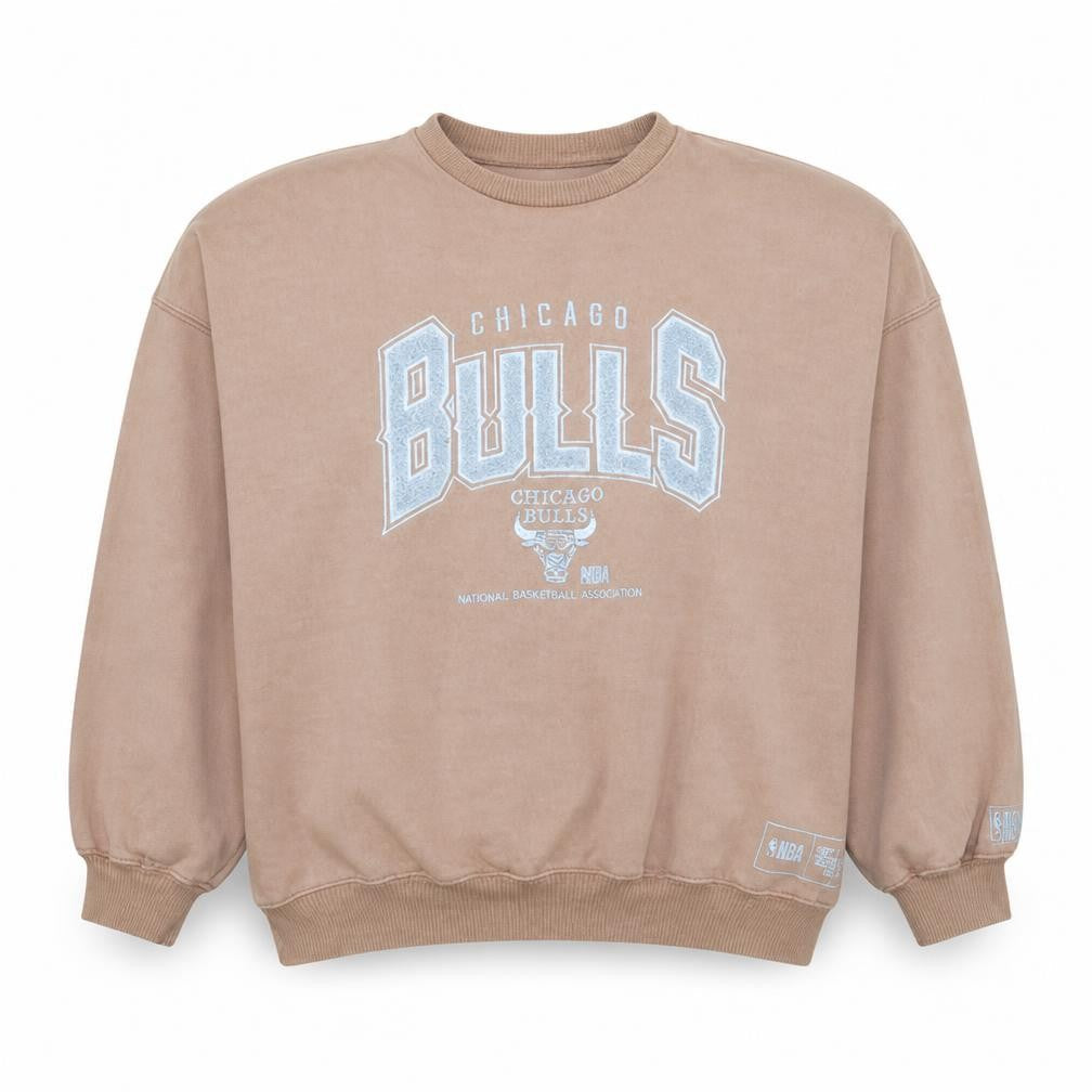 NBA Chicago Bulls Women's Beige XS Pullover Sweatshirt
